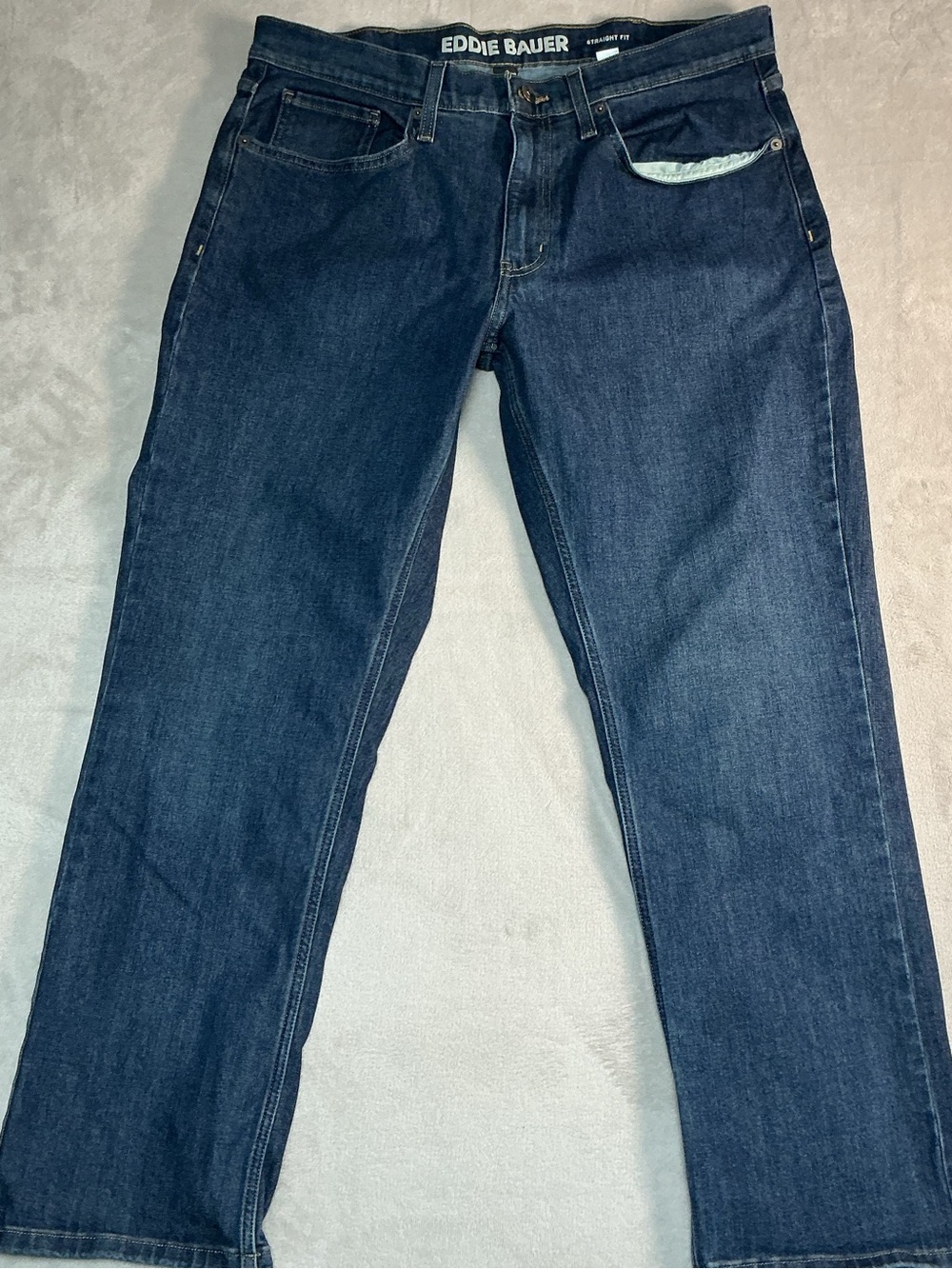 Eddie Bauer Men's Straight Dark Indigo Jeans